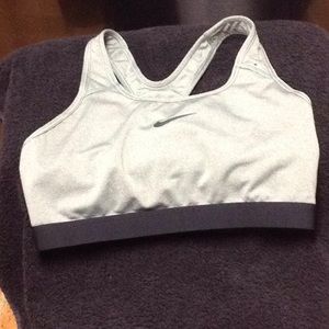 Grey with lack trim NIKE sports bra